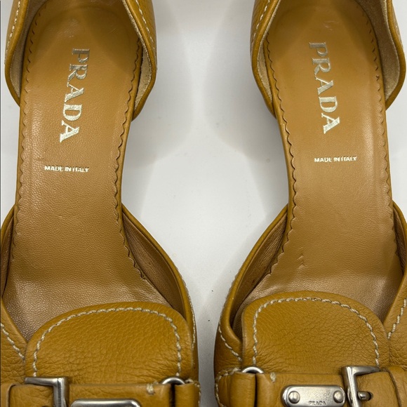 Prada Women's Light Brown D'Orsay Heels size 6.5 - Picture 5 of 13